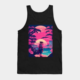 Synthwave japanese princess Tank Top